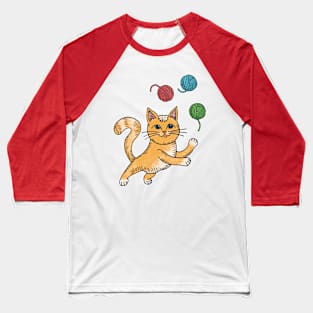 Cat Juggler Baseball T-Shirt